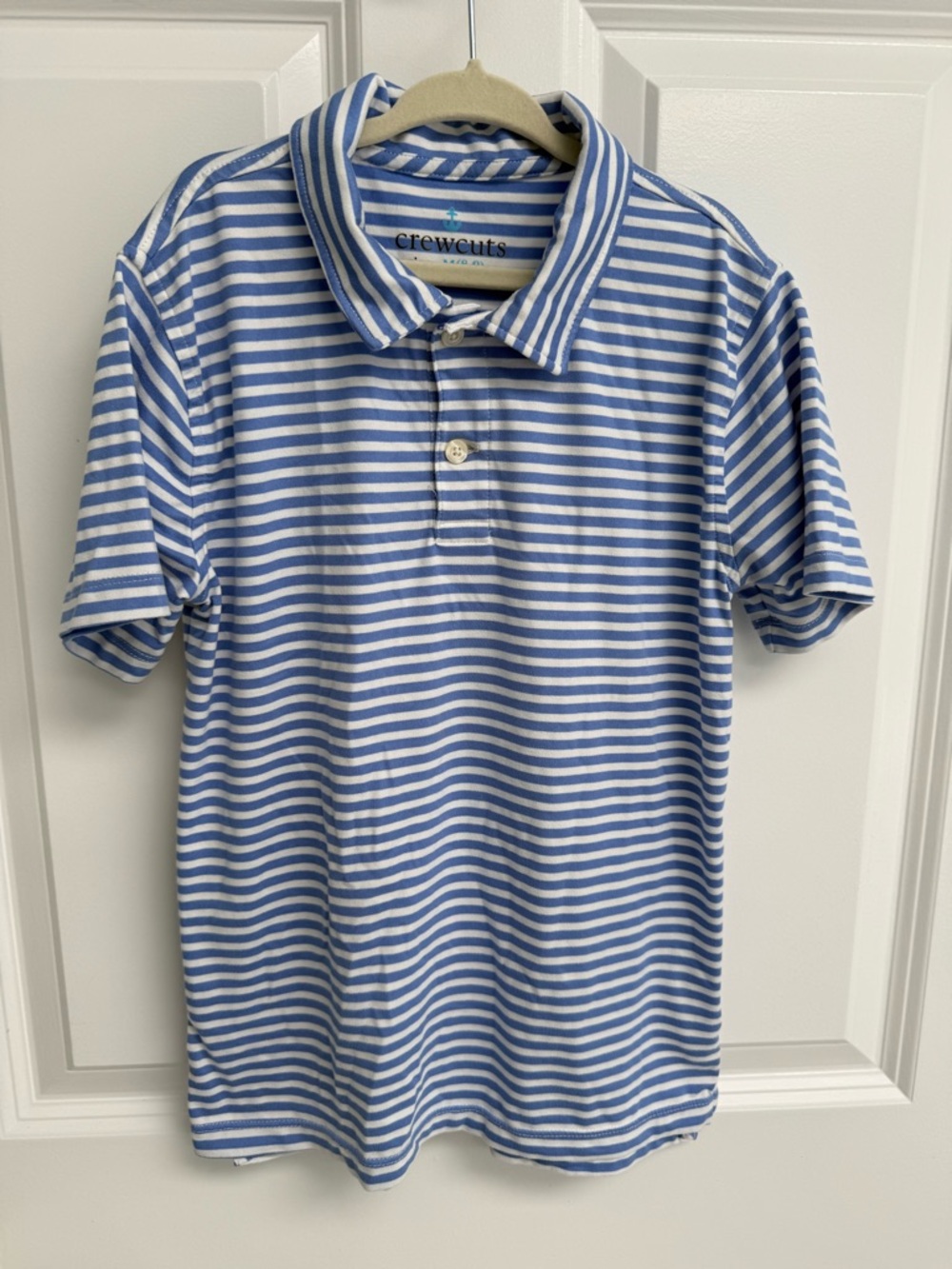 Crewcuts Light Blue and White Striped Polo